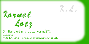 kornel lotz business card